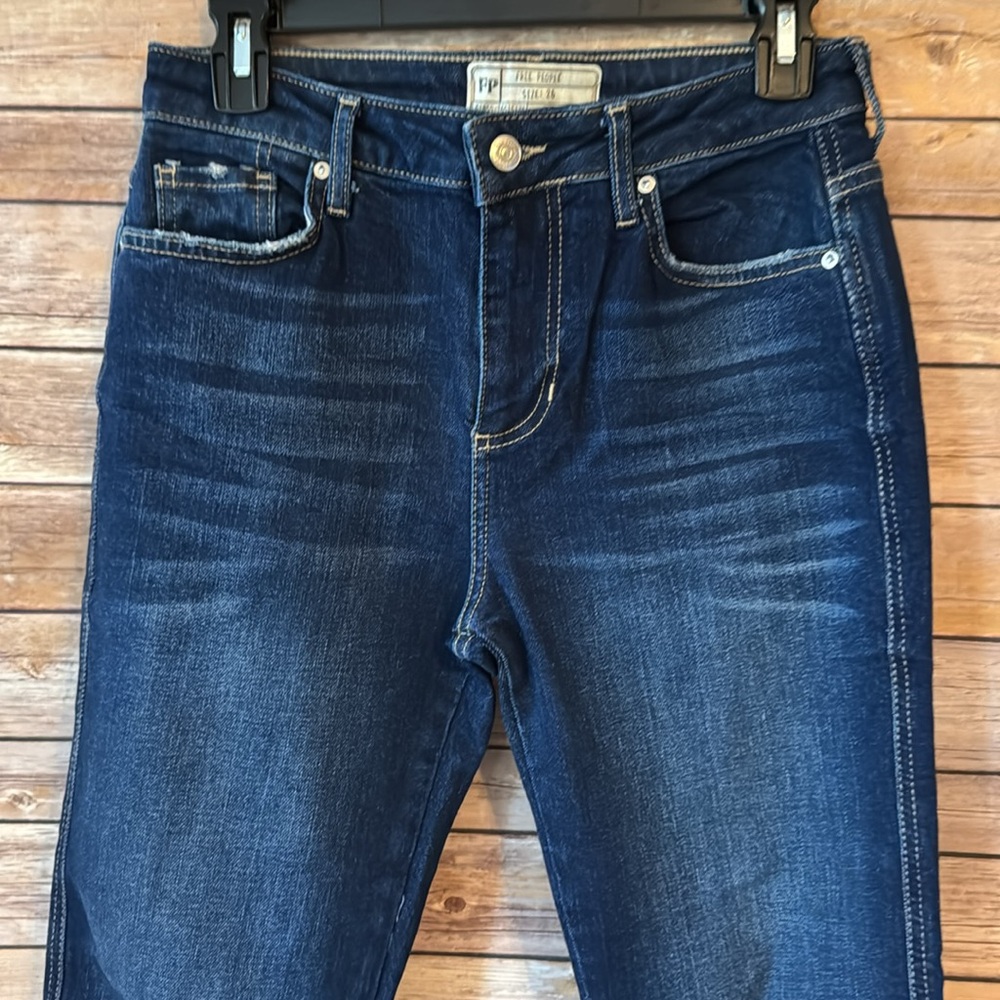 Free People Dark Blue Jeans